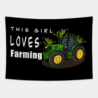 This Girl Loves Farming Tapestry