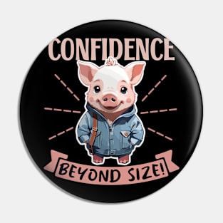 Confidence Beyond Size! - Cute Piglet Pin