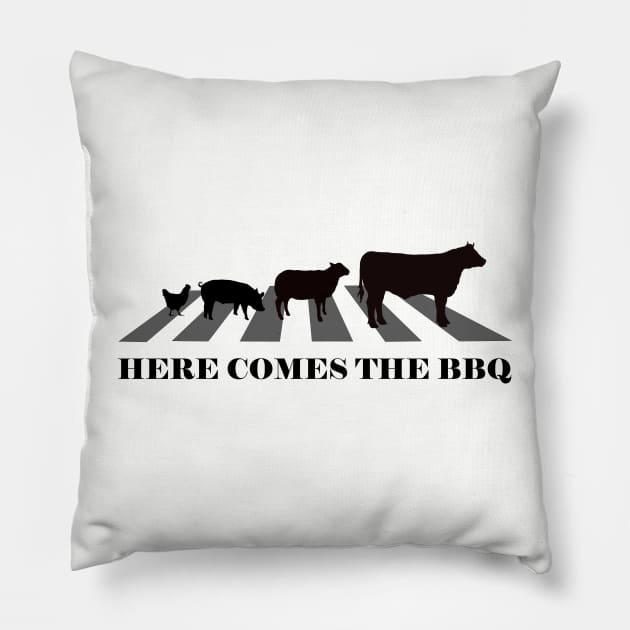 Big Green Egg  -  Here comes the BBQ Pillow by Mackabee Designs