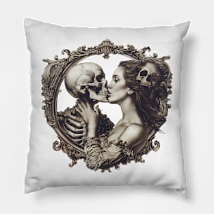 Kiss of Death Vintage Frame Pillow