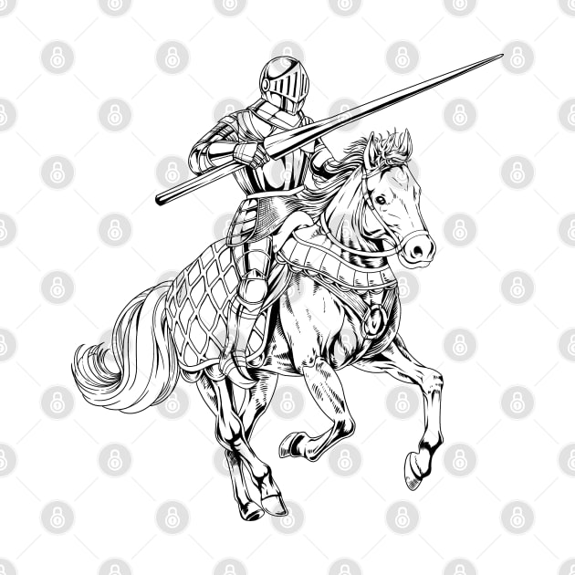 Medieval Knight on Horseback - Joust by Modern Medieval Design