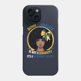 World Down Syndrome Awareness Trisomy 21 African American Phone Case