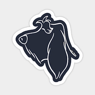 Spinone Italiano silhouette outline white Magnet