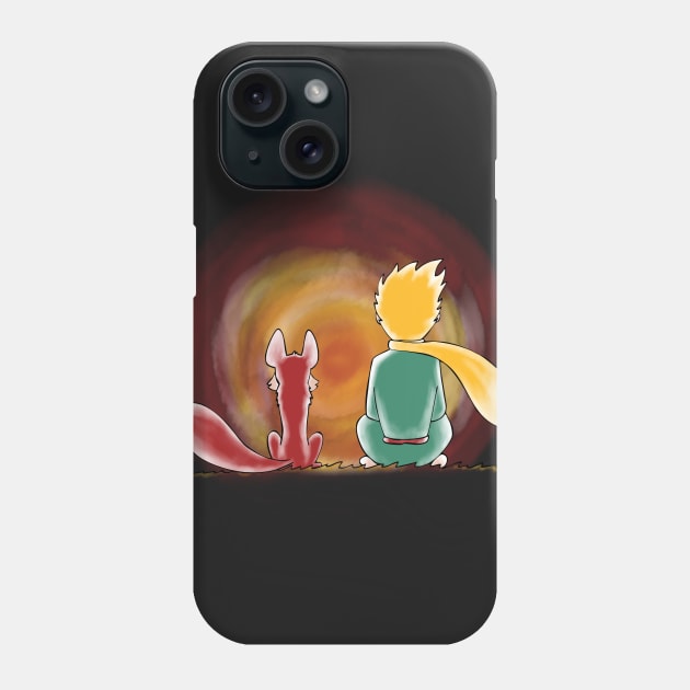 The Little Prince and the Red Fox Phone Case by ggiuliafilippini