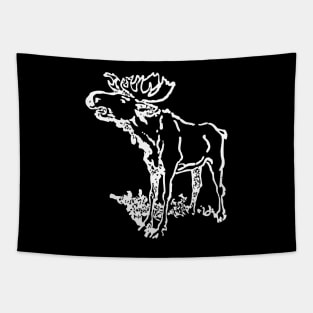 Moose - Vintage Hand drawn Tapestry