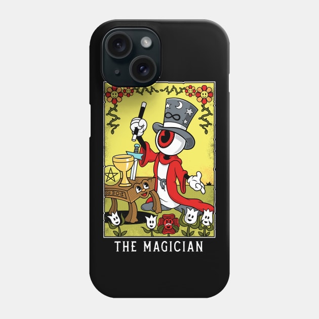 Magician - Mystical Medleys - Vintage Rubber Hose Cartoon Tarot Phone Case by Mystical Medleys