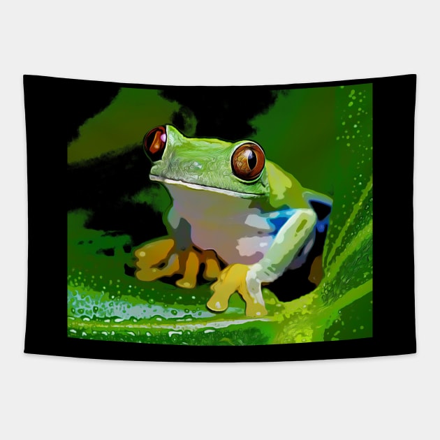 Amazon Frog Tapestry by SouthAmericaLive