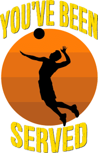 You've Been Served - Men's Volleyball Design Magnet