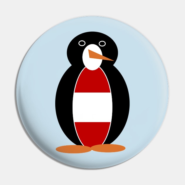 Austrian Penguin Pin by AuntieShoe