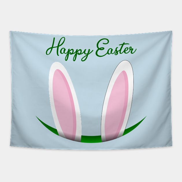 Happy Easter Bunny Ears Hidden Rabbit Cute Gift Tapestry by peter2art