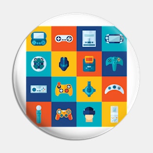 Retro Game Consoles Pin