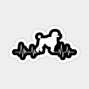 Poodle Heartbeat dog Heartbeat Poodle Silhouette Magnet