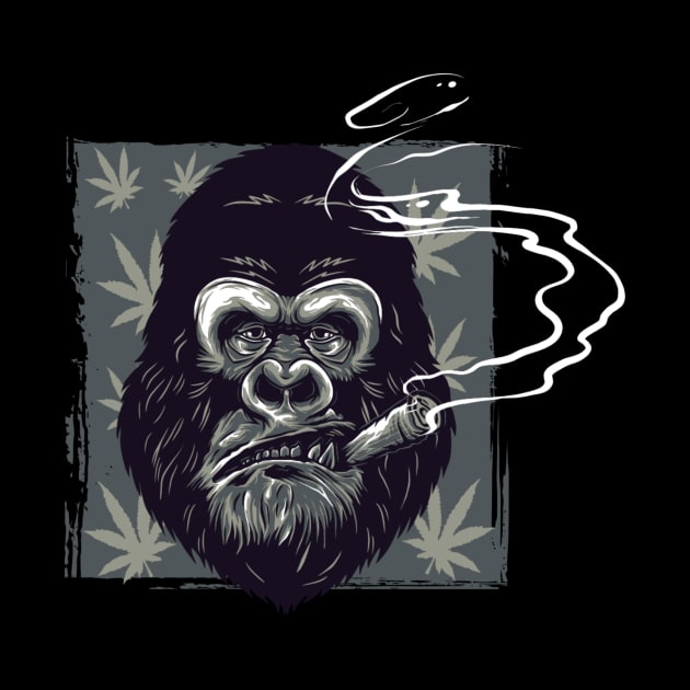 smoking gorilla by BK55