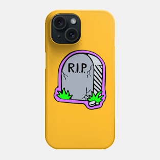 R.I.P. Rest in Peace cartoon tombstone Phone Case