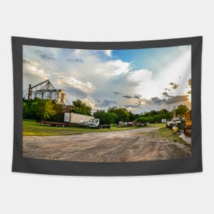 Drive in Scene Twister Tapestry