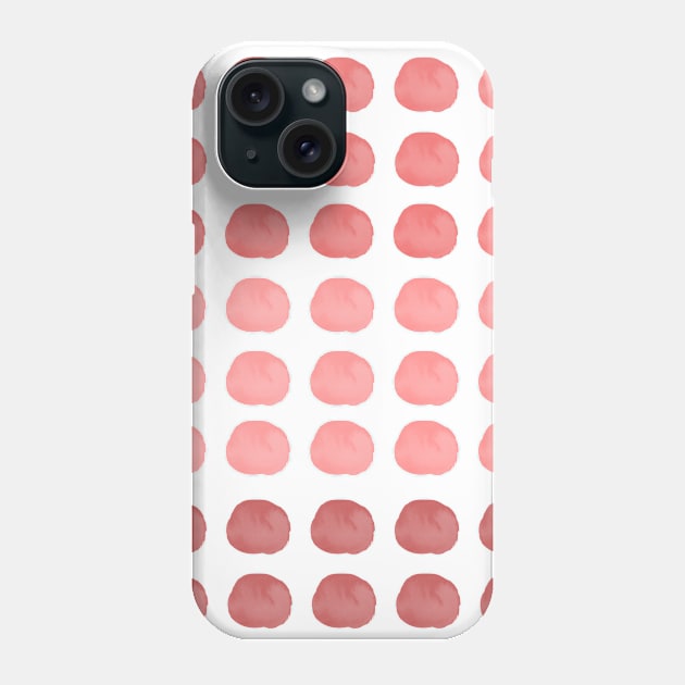 Coral Red Gradient Watercolor Cute Happy Polka Dots Phone Case by Compassandbliss