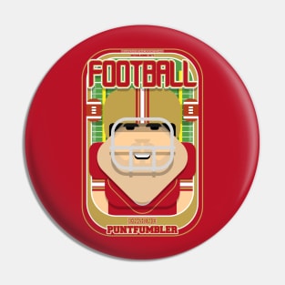 American Football Red and Gold - Enzone Puntfumbler - Victor version Pin