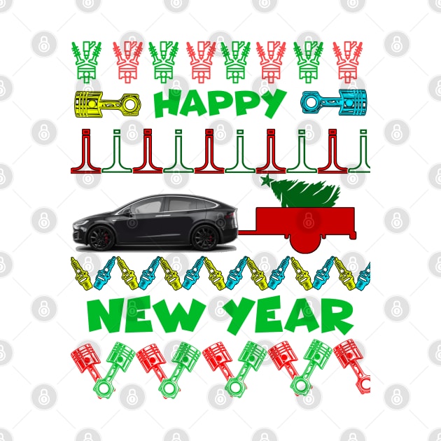 Merry chrismas, car guy, car enthusiast merry chrismas (Tesla) by CarEnthusast