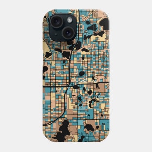 Orlando Map Pattern in Mid Century Pastel Phone Case