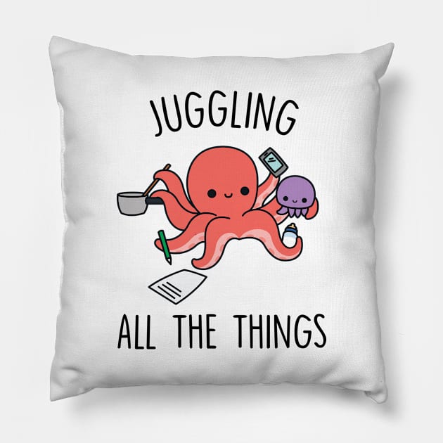 Juggling All the Things Pillow by redbarron