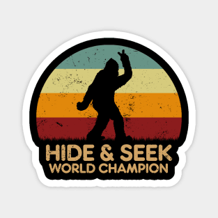 Retro Sunset - Bigfoot Hide And Seek World Champion Magnet