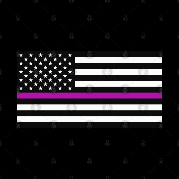 Thin Pink Line American Flag by Scar