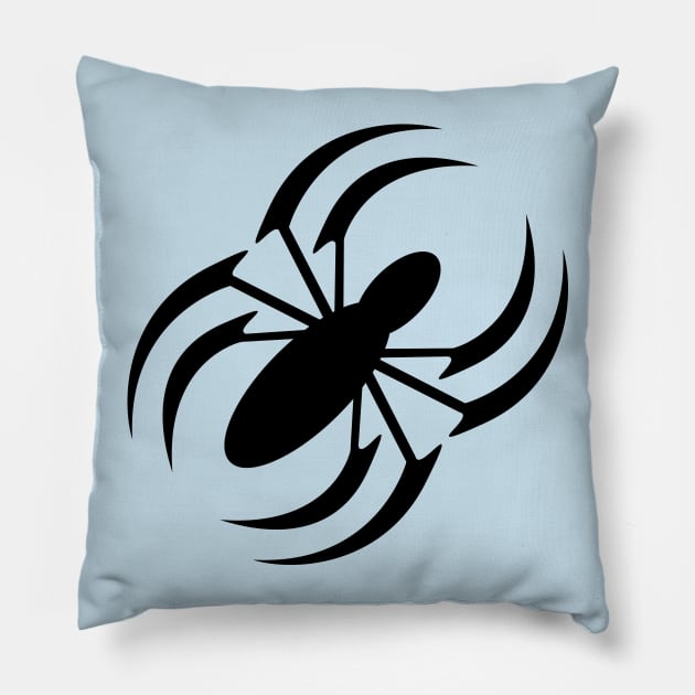 Slanted Spider Pillow by psychoandy