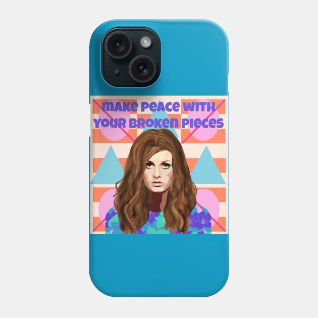 Make Peace with your Broken Pieces Phone Case by Lynndarakos