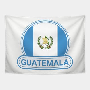 Guatemala Country Badge - Guatemala Flag Tapestry