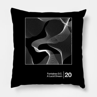 Fontaines D.C. - A Lucid Dream / Minimalist Style Graphic Design Pillow