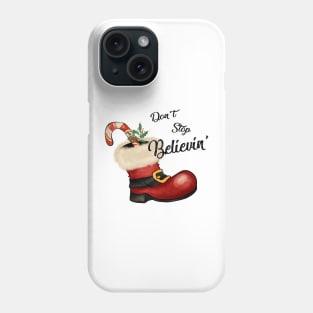 Don't Stop Believing, Vintage Santa Phone Case