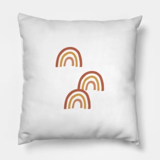 Boho Rainbows on Taupe Pillow