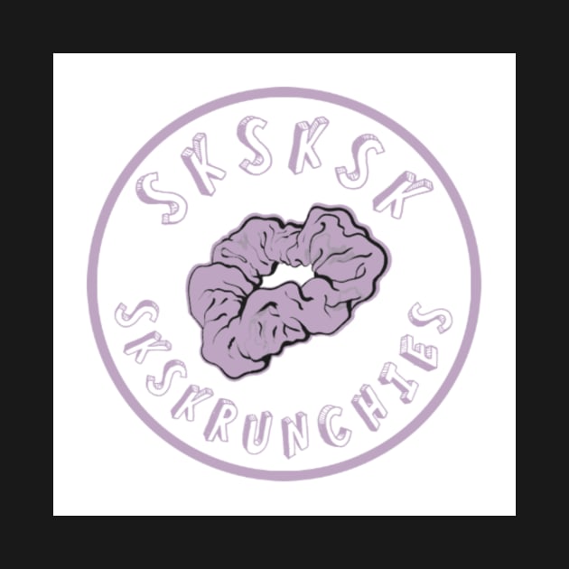 SKSKSK Scrunchie Sticker VSCOGRL Visco Girl Purple Pastel Gifts for Girls by gillys