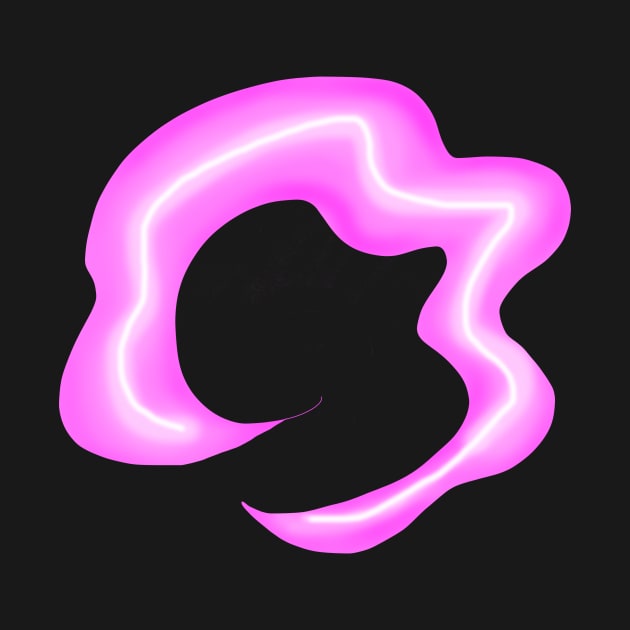 Abstract Hair Art (pink neon sign) by Catastrophe_Headphones