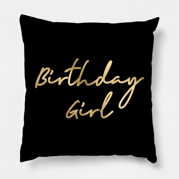 Birthday Girl Pillow by RosegoldDreams