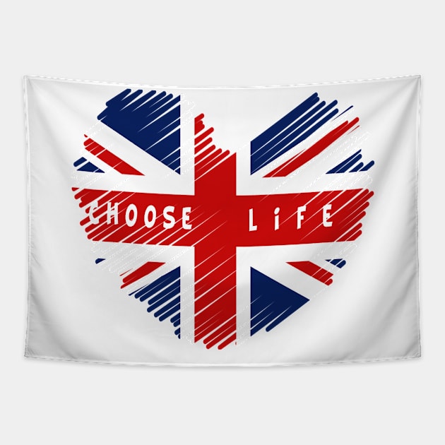 Choose life 80s Cute Heart Style for all.. women mens kids Tapestry by MIRgallery