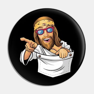 Jesus in a pocket Pin