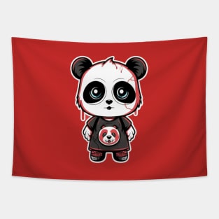 Goth Cute Panda Tapestry