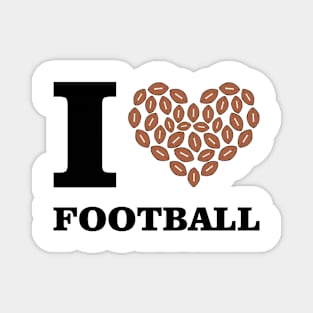 I Love American Football Magnet