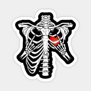 Halloween Skeleton Rocker Graphic Magnet