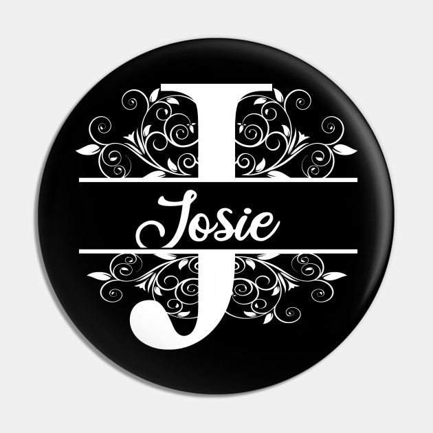 Personalized Name Monogram J Josie Letter J White Letter J Pin Teepublic Au