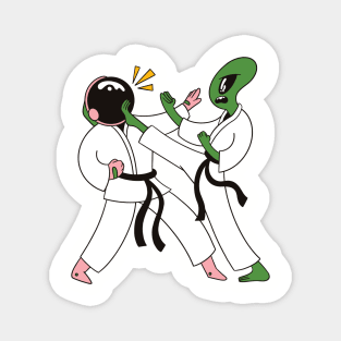 Alien Astronaut Space Karate Magnet