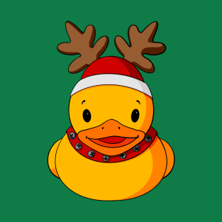 Reindeer Hat Rubber Duck T-Shirt