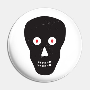 skull warning sign Pin