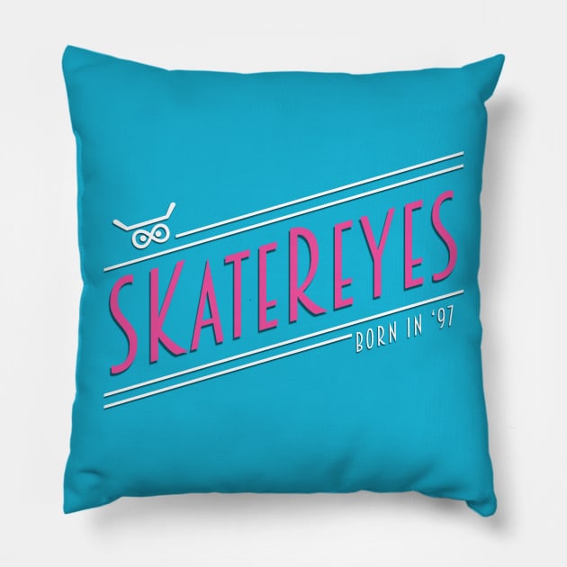 SKateReyes - Retro (Pink Writing) Pillow by TheClementW