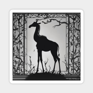 Girrafe Shadow Silhouette Anime Style Collection No. 154 Magnet