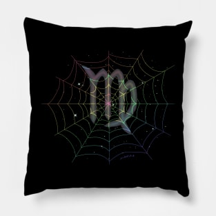 Rainbow Spiderweb Virgo Pillow