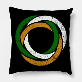 Irish Flag Celtic Trinity Rings Pillow