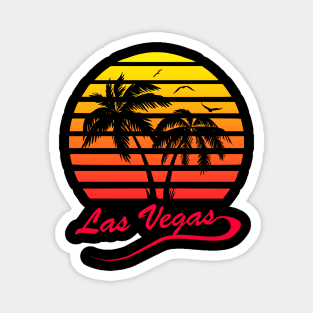 Las Vegas 80s Tropical Sunset Magnet