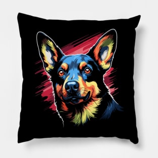 Patriotic Australian Kelpie Pillow